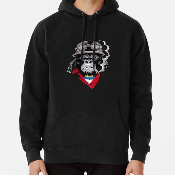Antigua and Barbuda Helmet Motorcyclists Pullover Hoodie