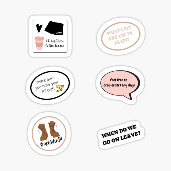 Things Military Spouses Say Sticker Pack Sticker