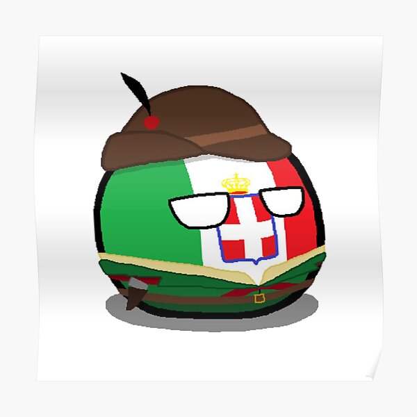 Italyball Countryball Poster By Countryball Redbubble   Poster,504x498,f8f8f8 Pad,600x600,f8f8f8 