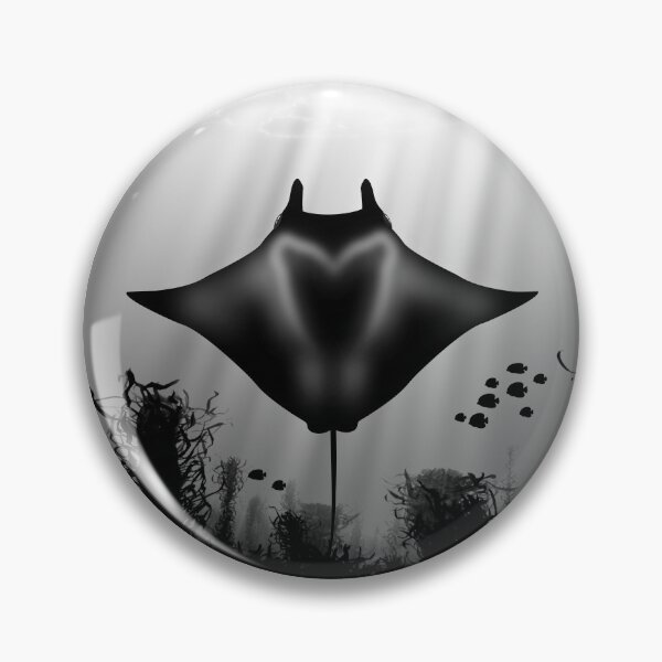 Item preview, I love diving. Manta rays and fish. Black and White. designed and sold by NicGrayGraphic.