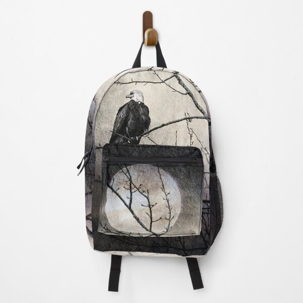 Item preview, Three Bald Eagles Nightwatchers bird photography print on demand designed and sold by crimsonbamboo.