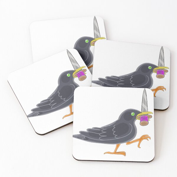 Item preview, Black Birb With A Knife  designed and sold by RaisedCrests.