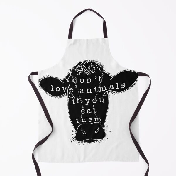 Item preview, You don't love animals if you eat them - plant based vegan cow designed and sold by EarthlingTom.