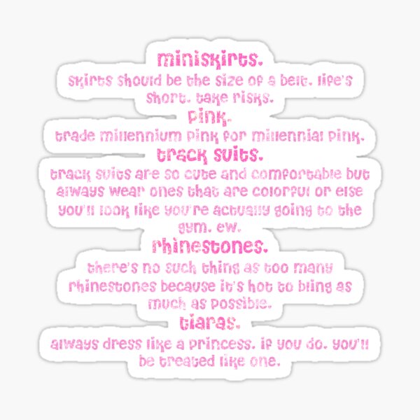 paris hilton's rules of 2000s fashion ♥