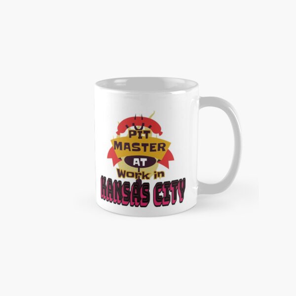 Pit Master at Work in Kansas City Kingdom Smoker Grill funny design Classic Mug