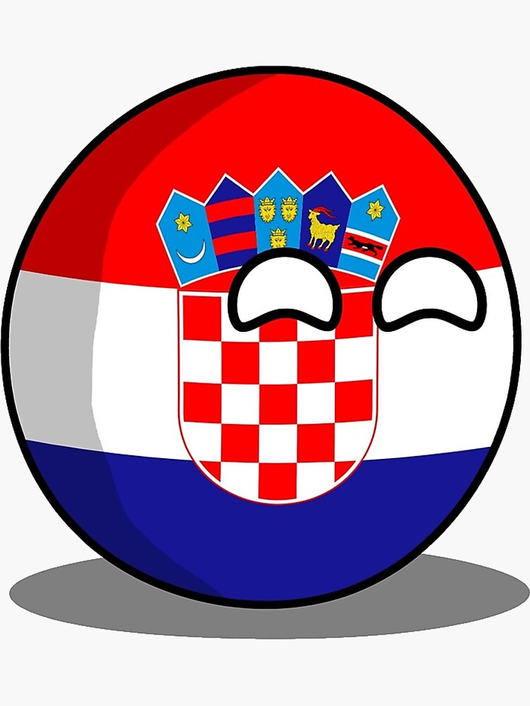 Pegatina «Croaciaball (Countryball)» de Countryball | Redbubble