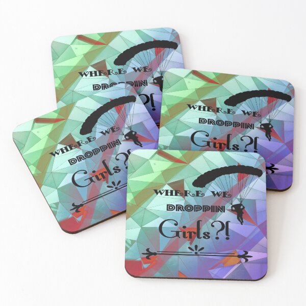 Item preview, Where we droppin girls phrase with abstract background designed and sold by Simi2020.