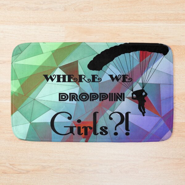Item preview, Where we droppin girls phrase with abstract background designed and sold by Simi2020.