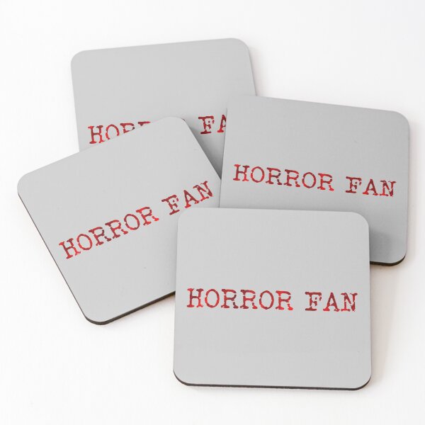 Item preview, “Horror Fan” typewriter bloody red word art design designed and sold by SouthSoundArts.