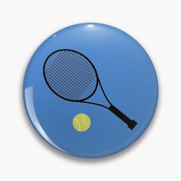 Artikelvorschau, Blauer Tennisball und Tennisschläger entworfen und verkauft von cmd-art.