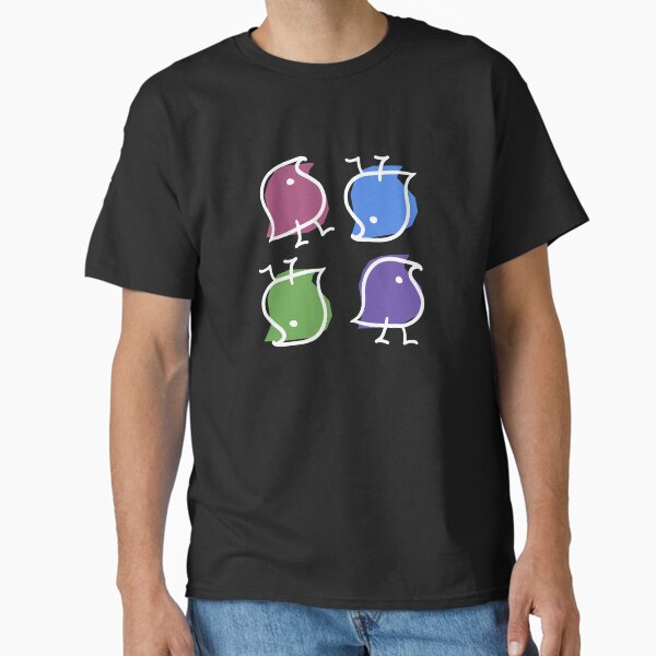 Item preview, Wug print (multicolour on black) designed and sold by Lingthusiasm.