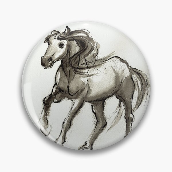 Item preview, Magnificent Mare - ink wash painting designed and sold by Rebecca Rees.