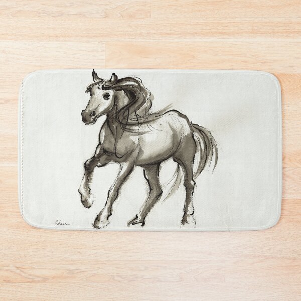 Item preview, Magnificent Mare - ink wash painting designed and sold by Rebecca Rees.