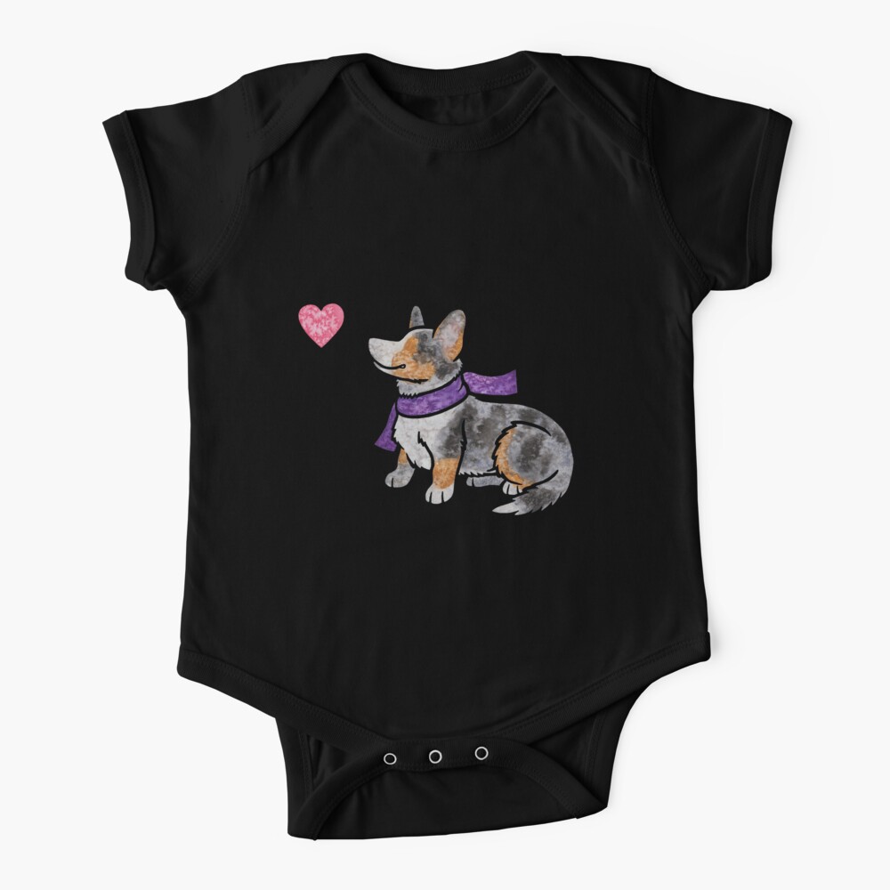 Aquarell Cardigan Welsh Corgi Hund Babystrampler