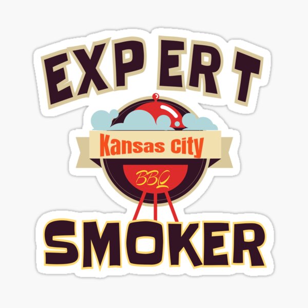 BBQ Expert Kansas City Smoker Grill funny design Sticker