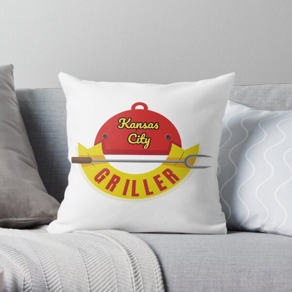 BBQ Kansas City Griller funny design Throw Pillow