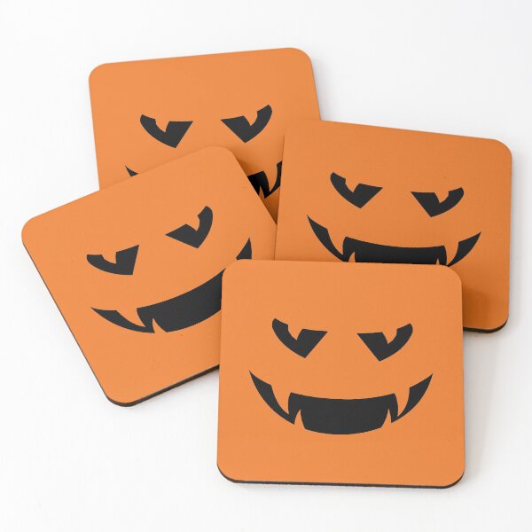 Item preview, Pumpkin Carving - Creepy Halloween Pumpkin Face (Orange) designed and sold by mydoodlesateme.