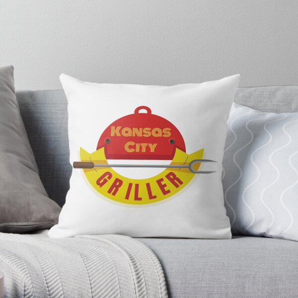 BBQ Kansas City Griller funny design Throw Pillow
