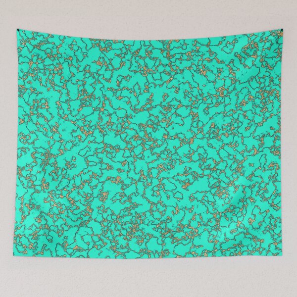 Item preview, Marbled Gold and Turquoise Abstract designed and sold by Darcy777.
