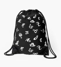 shadowhunters runes B&W Drawstring Bag