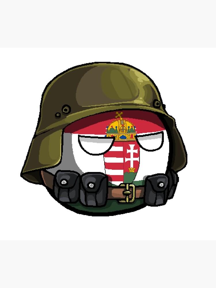 Hungaryball Countryball Art Print For Sale By Countryball Redbubble   Flat,750x,075,f Pad,750x1000,f8f8f8 