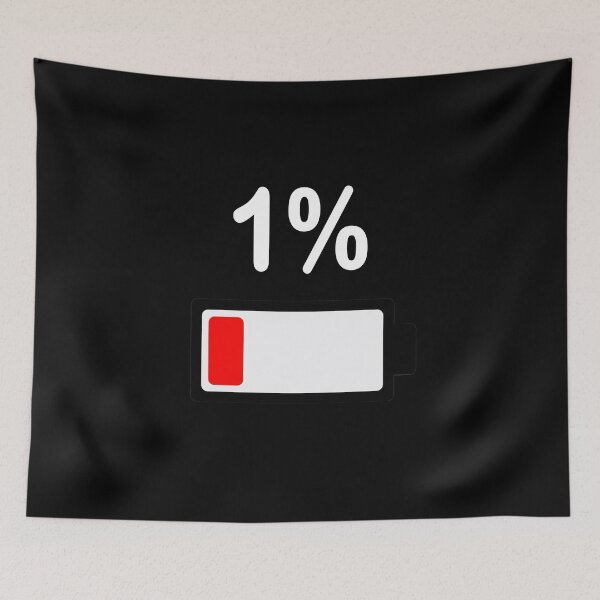 Item preview, 1% Battery. designed and sold by WearAndLive.