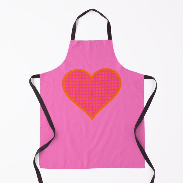 Item preview, Orange and Pink Gingham Heart designed and sold by Bumblefuzzies.