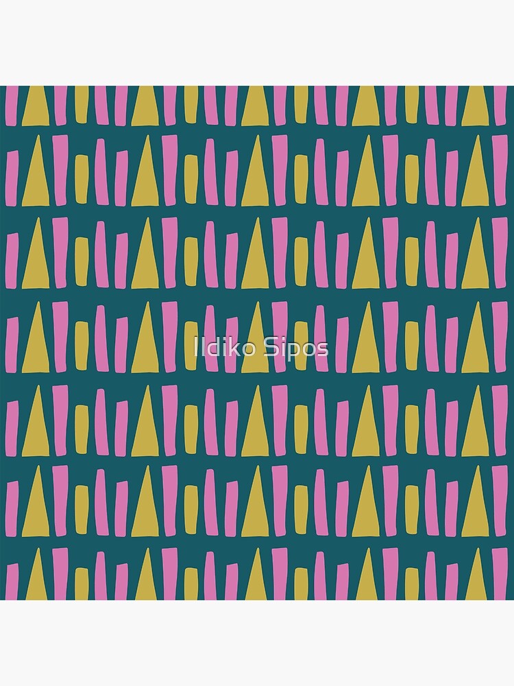 "Teal Abstract Art Geometric Pattern" Poster for Sale by Ildiko Sipos