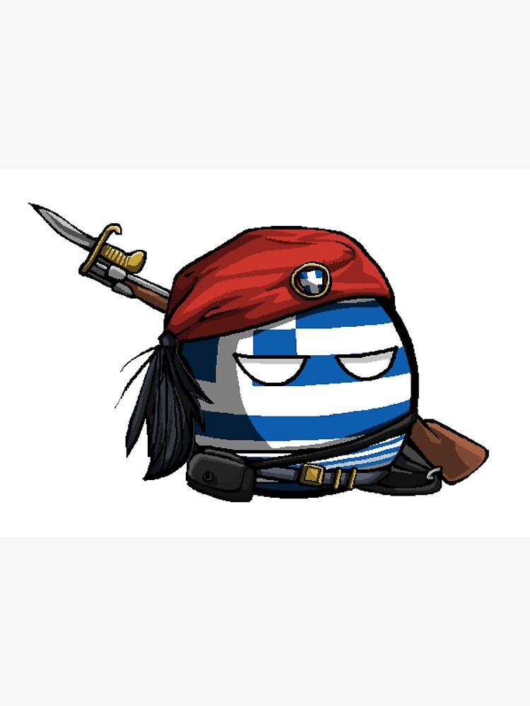 "Greeceball (Countryball)" Art Print by Countryball Redbubble