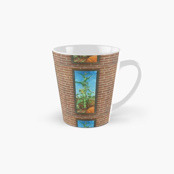 Three Sisters: Corn Beans Squash on Brick Wall Tall Mug
