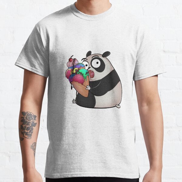 Knuddeliger Panda isst einen leckeres Eis Classic T-Shirt