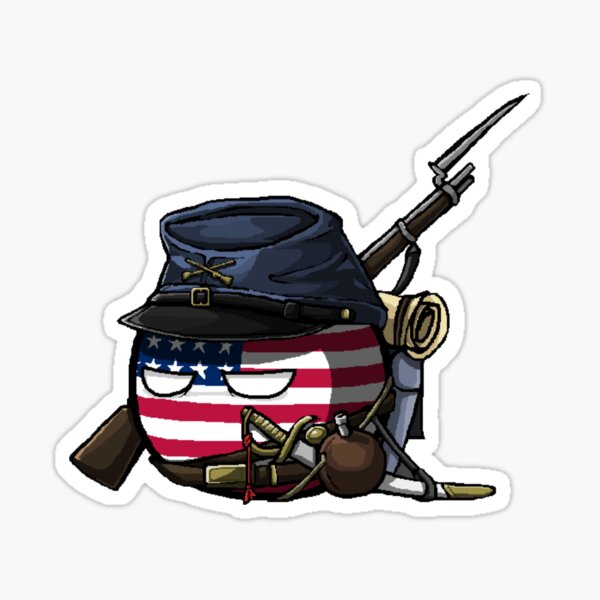 USAball Countryball Sticker By Countryball Redbubble   St,small,507x507 Pad,600x600,f8f8f8 