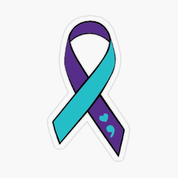 Suicide Prevention Awareness Ribbon Transparent Sticker