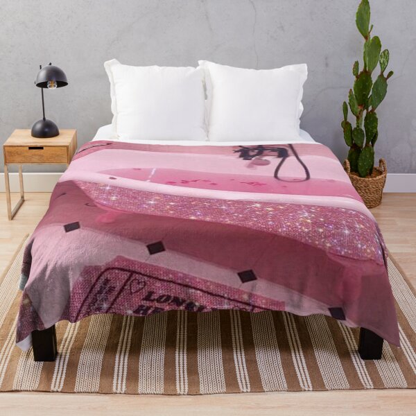 Item preview, Aesthetic retro vintage glam glittery pink rose bathroom designed and sold by samararibas.