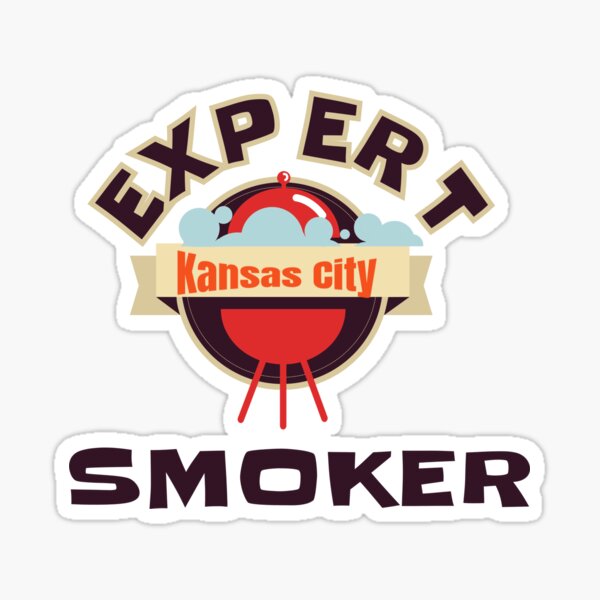 BBQ Expert Kansas City Smoker Grill funny design Sticker