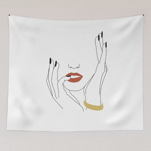 Item preview, Abstract minimalist woman face  by line vector drawing. Portrait minimalistic style.  Botanical print. Beauty symbol of cosmetics. Modern continuous line art.  Fashion print.  Modern logo.  designed and sold by OneLinePrint.