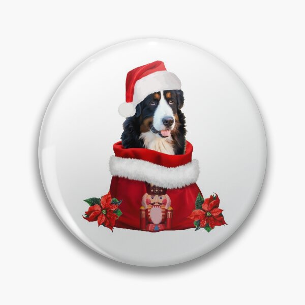 Artikelvorschau, Bernese Mountain Santa Claus Poinsetta Nutcracker bag entworfen und verkauft von Move-Art.