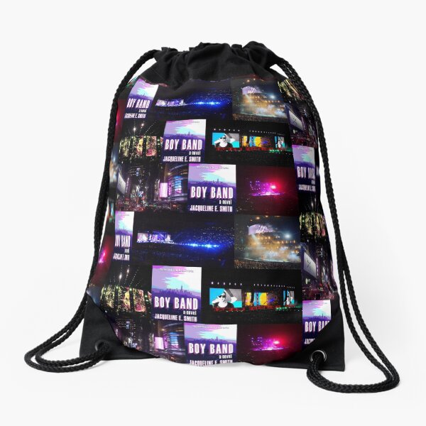 Boy Band Collage Drawstring Bag