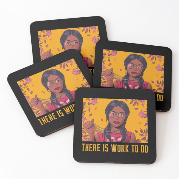 Item preview, There is Work To Do - Yellow Brown Skin Girl Respect Black Women Afro Woman Queen Kwanzaa Design designed and sold by CreatedbyJR.