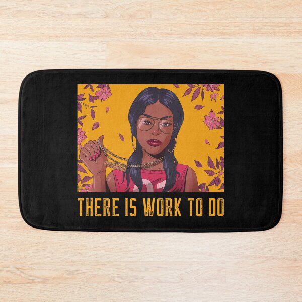 Item preview, There is Work To Do - Yellow Brown Skin Girl Respect Black Women Afro Woman Queen Kwanzaa Design designed and sold by CreatedbyJR.