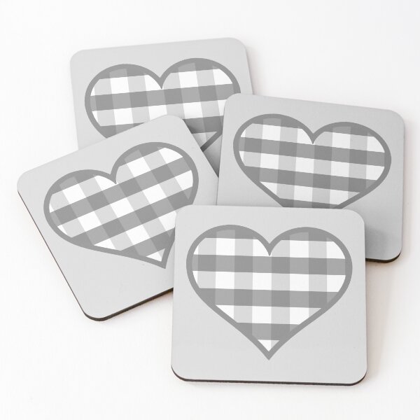 Item preview, All Gray Buffalo Plaid Heart designed and sold by Bumblefuzzies.