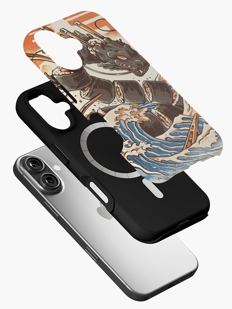 Thumbnail 2 of 4, iPhone Case, Great Sushi Dragon designed and sold by ilustrata.