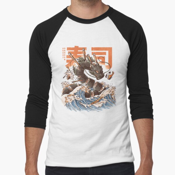 Great Sushi Dragon Baseball ¾ Sleeve T-Shirt