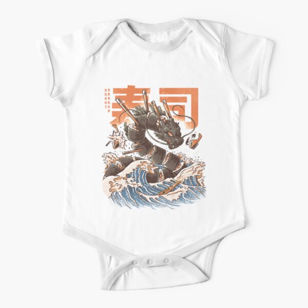 Great Sushi Dragon Short Sleeve Baby One-Piece