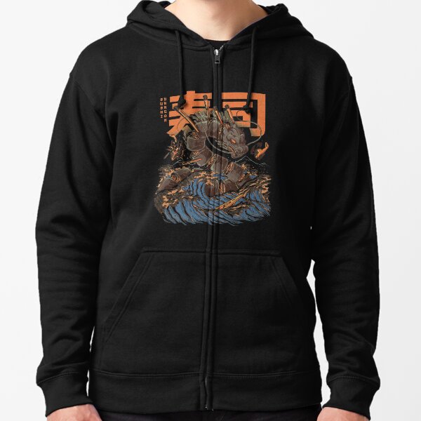 Great Sushi Dragon Zipped Hoodie