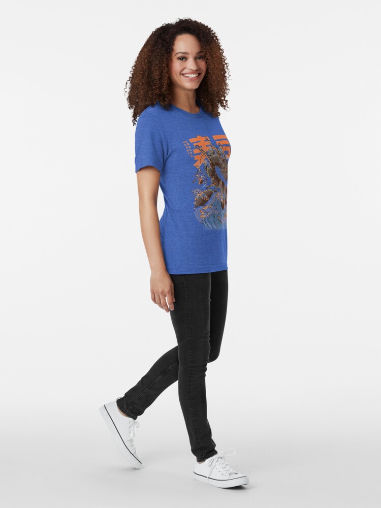Alternate view of Great Sushi Dragon Tri-blend T-Shirt