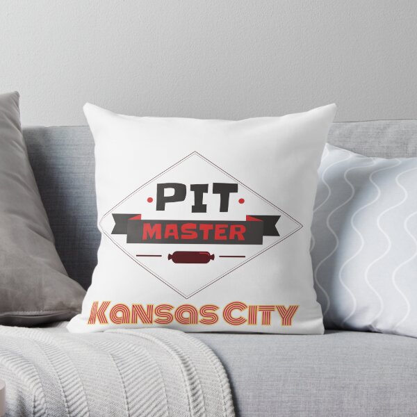 Pit Master Kansas City Kingdom Smoker Grill funny design Throw Pillow