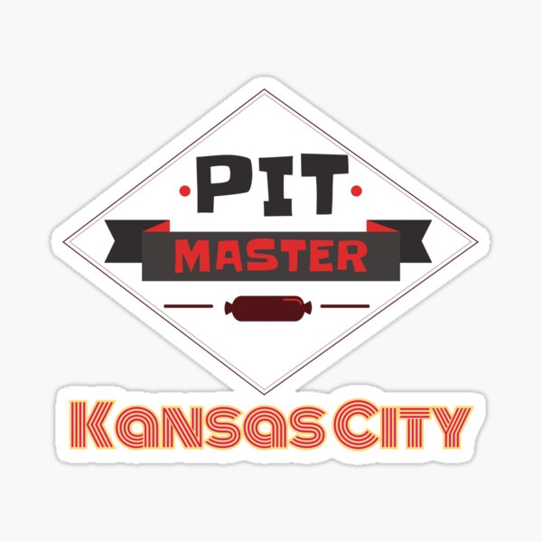 Pit Master Kansas City Kingdom Smoker Grill funny design Sticker