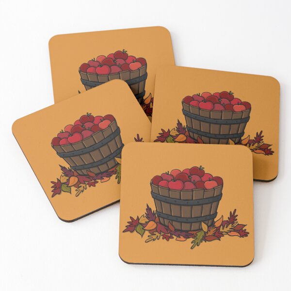 Item preview, Bucket of Juicy Red Apples on some Autumn Leaves designed and sold by AlmightyClaire.