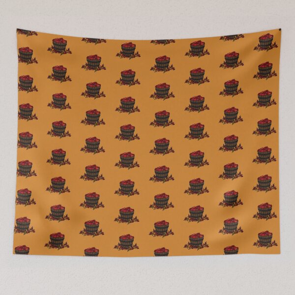 Item preview, Bucket of Juicy Red Apples on some Autumn Leaves designed and sold by AlmightyClaire.